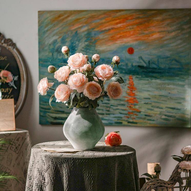 RusticReach Silk Peony Stem 27" Tall