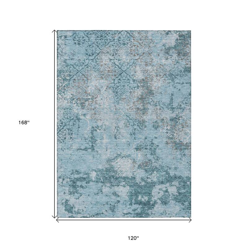 HomeRoots Floral Transitional Rectangle Outdoor Rug