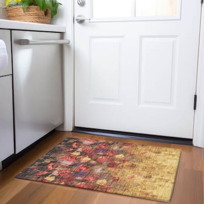 Premium Washable Super Soft Modern Floral Mayfield Rug
