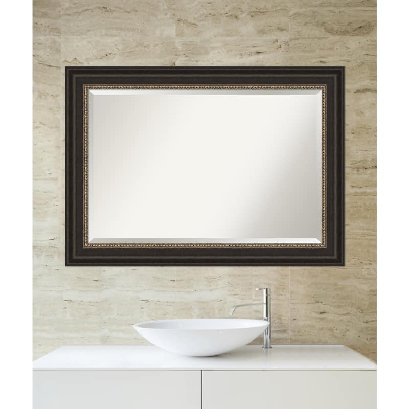 Beveled Bathroom Wall Mirror - Paragon Bronze Frame