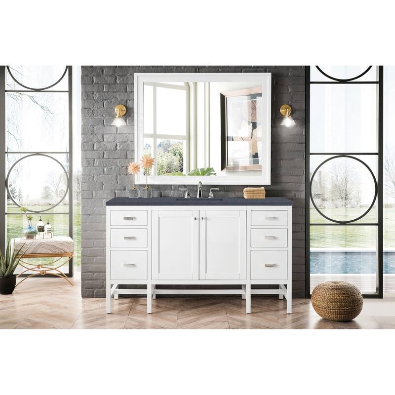 James Martin Vanities Addison 60" Single Basin Hardwood Vanity Set