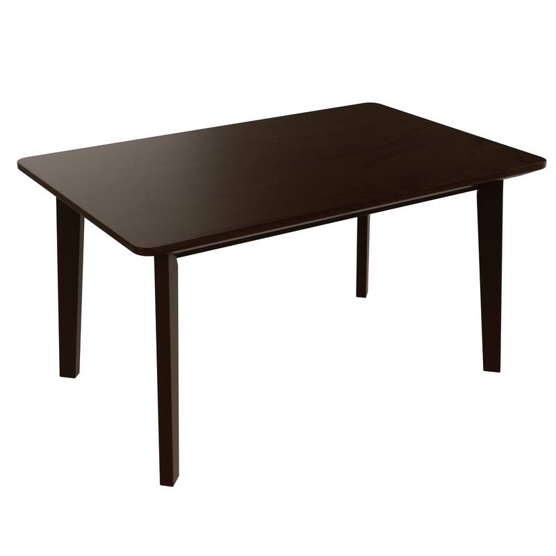 Roomfitters Farmhouse Dining Table, Solid Wood Frame Rectangular Kitchen & Dining Room Table, Minimalist Retro Style