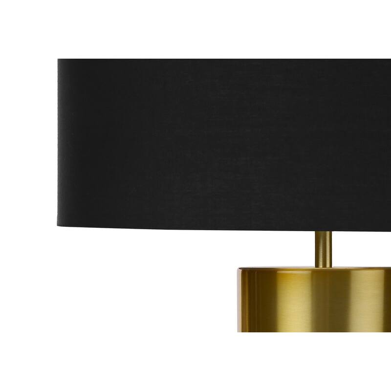 Lighting, 25"h, Table Lamp, Black Concrete, Black Shade, Contemporary