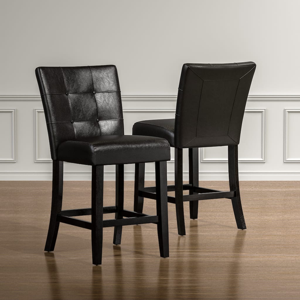 Lisle Modern Dark Espresso 26-inch Counter Height Stool (Set of 2) by Furniture of America