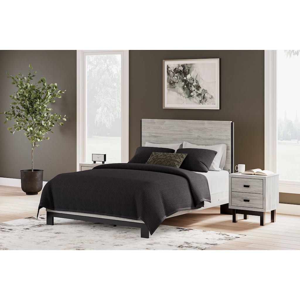 Signature Design by Ashley Vessalli Gray/Black Panel Bed