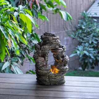 Alpine Multicolor Polyresin Oval-shaped Fountain