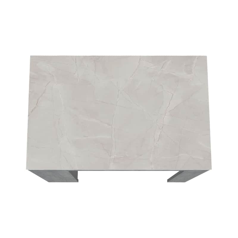 Kitchen Island, Kitchen Bar Table 36" H, 3-Side Shelves