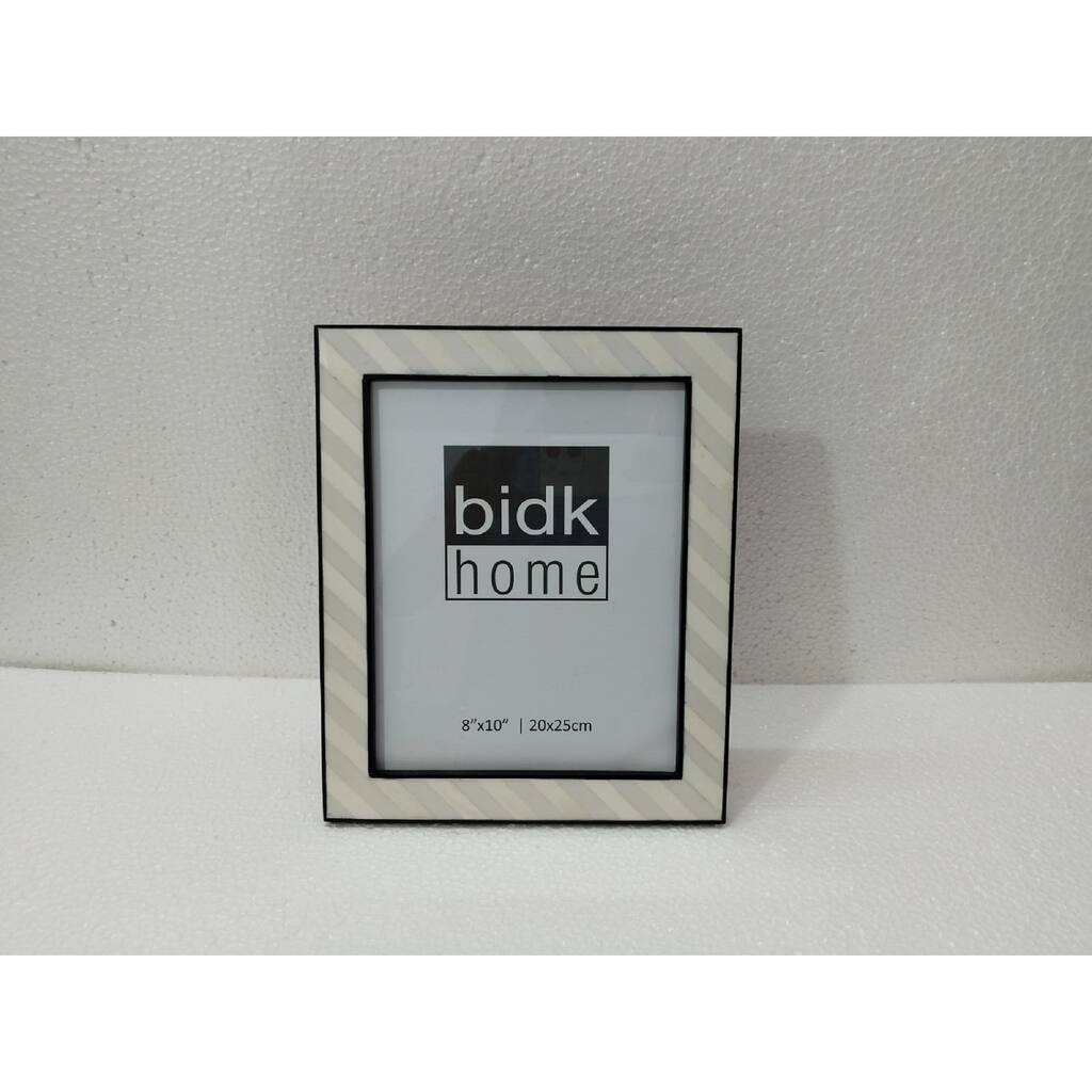 Bone Rectangular Picture Frame - for 8" x 10" Photo - White and Cream