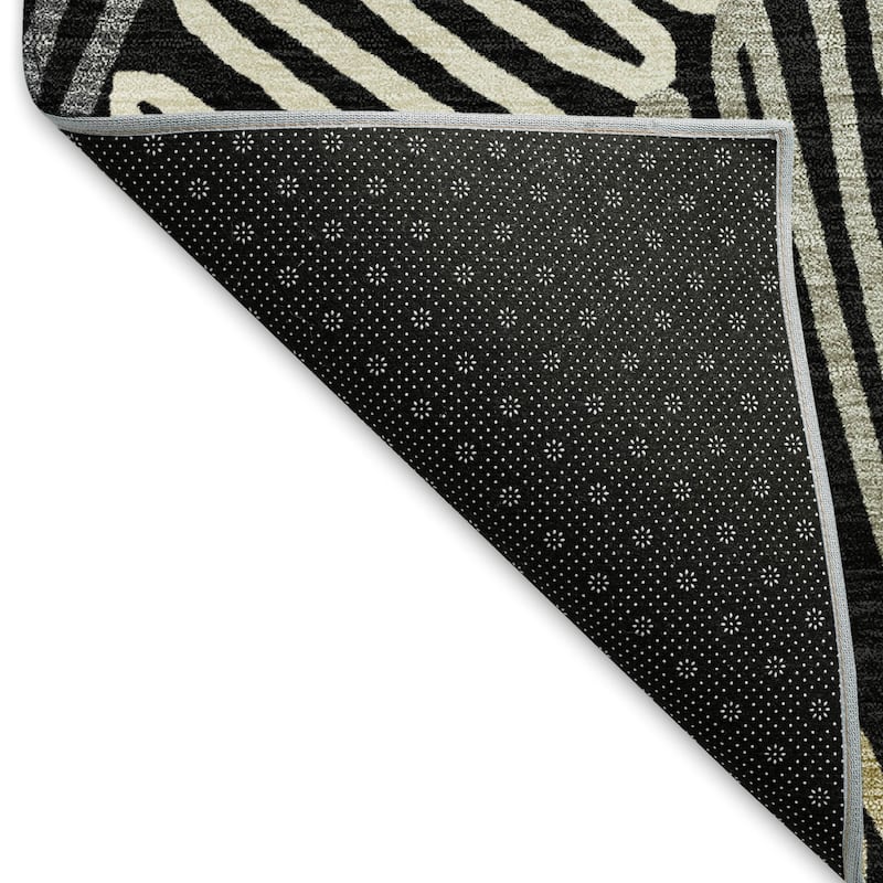 Premium Washable Super Soft Contemporary Leaf Mayfield Rug
