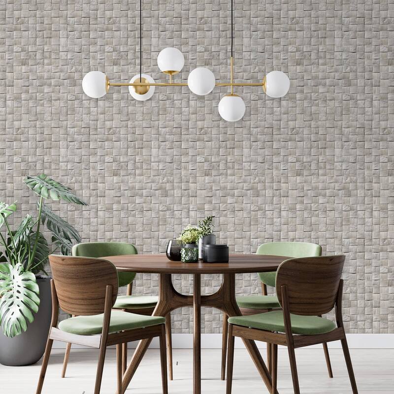 Galerie Wallcoverings Woods and Wicker Collection 3D Rattan Weave Optics Matte Finish Vinyl on Non-woven Wallpaper Roll
