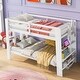 preview thumbnail 3 of 14, Twin over Twin Bunk Bed with Built-in Ladder, and Ample Storage Shelves, Pine Wood Frame