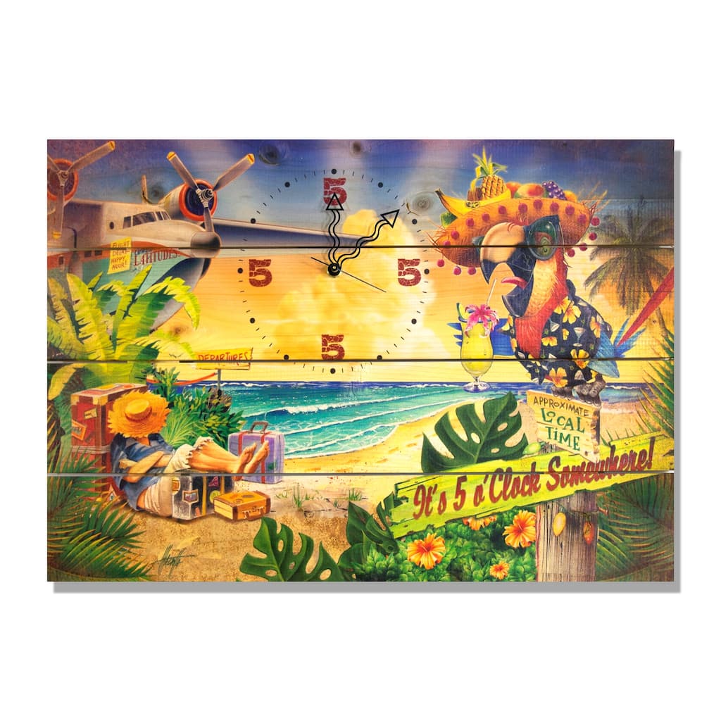 5 O'Clock Somewhere Clock - 20x14