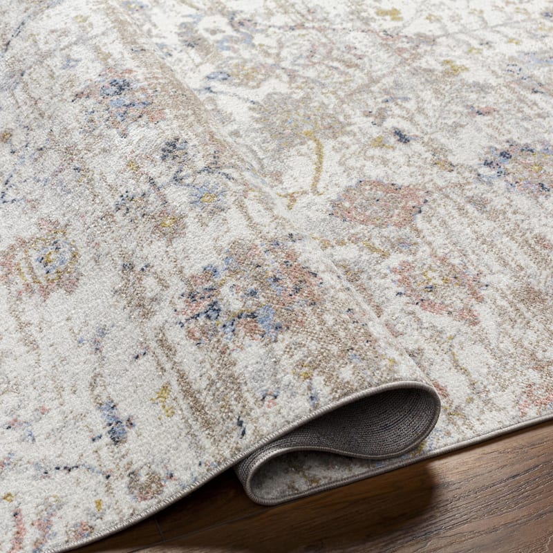 Livabliss Lavadora Transitional Medallion Washable Area Rug