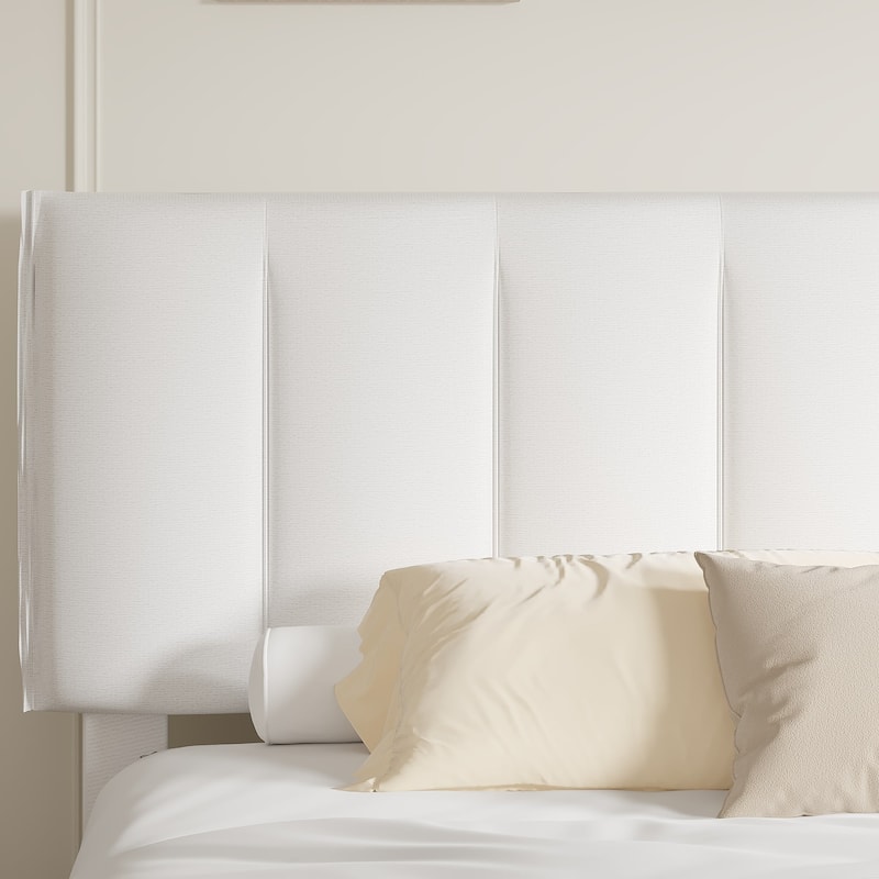 Javlergo Bed Frame with Storage Drawers, Upholstered Platform Bed Frame with Adjustable Headboard