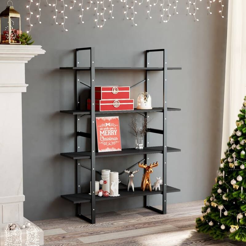 vidaXL Book Cabinet 55.1"/27.6" Multi Colors Engineered Wood/Solid Wood Pine