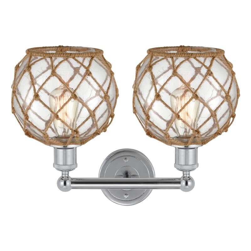 Innovations Lighting Endless Possibilities Edison - Farmhouse Rope - 2 Light 17" Bath Vanity Light