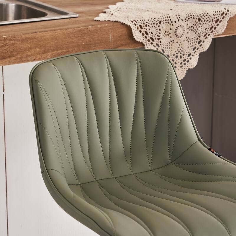 Swivel Upholstered Bar Stools Set of 2, Height Counter Stools