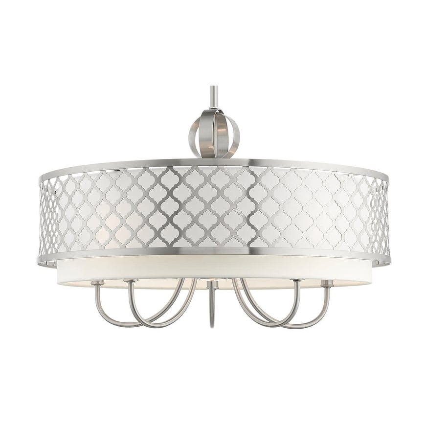 Livex Lighting Arabesque Single Light 24" Wide Drum Chandelier with