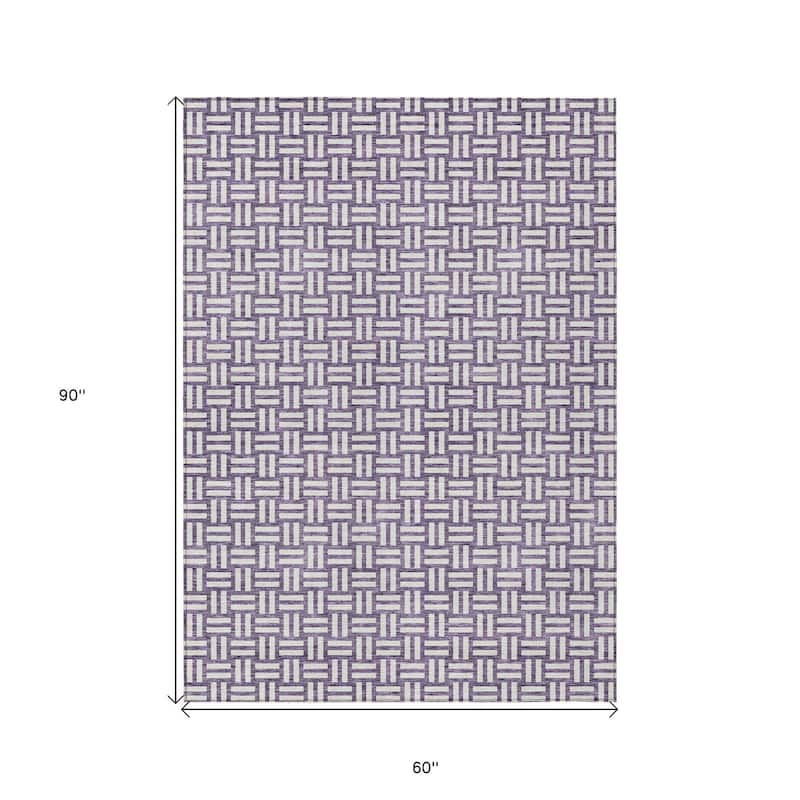 HomeRoots Geometric Transitional Rectangle Outdoor Rug