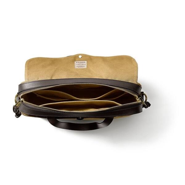 Shop Filson Rugged Twill Original Briefcase Tan 16 X 12 5 X 4 Overstock 30785888