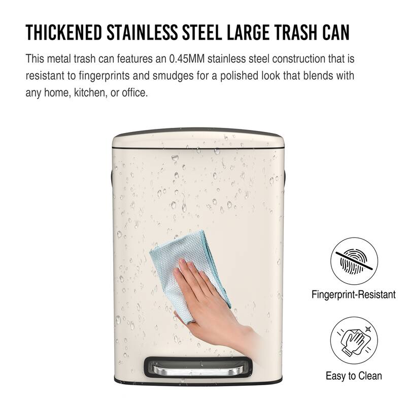 13 Gallon 50L Kitchen Soft Close Trash Can