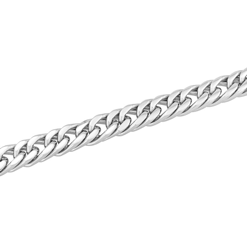 Steel Nation Stainless Steel Block Curb Bracelet