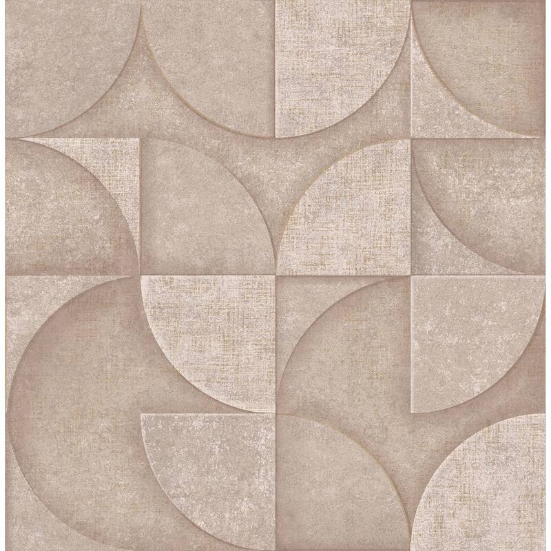 Advantage Addison Blush Retro Geo Wallpaper