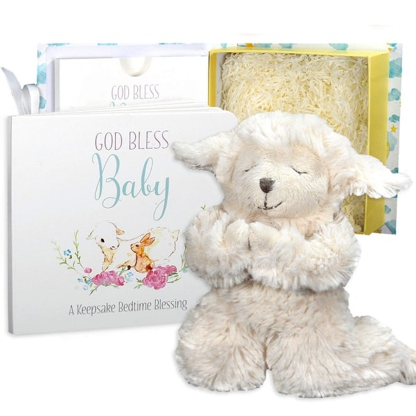 slide 2 of 9, Baby Praying Musical Lamb and Prayer Book Gift Set, Baptism Gifts for Girls & Boys, Gifts for Kids