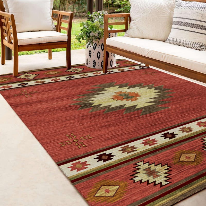 Indoor/ Outdoor Sonora Global Traditional Washable Rug