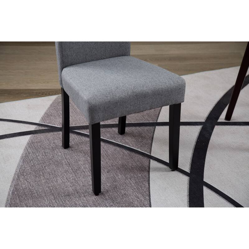 Copper Grove Elorza Grey Upholstered Solid Wood Armless Accent Chairs (Set of 2) - 12 x 18 x 36 Inches