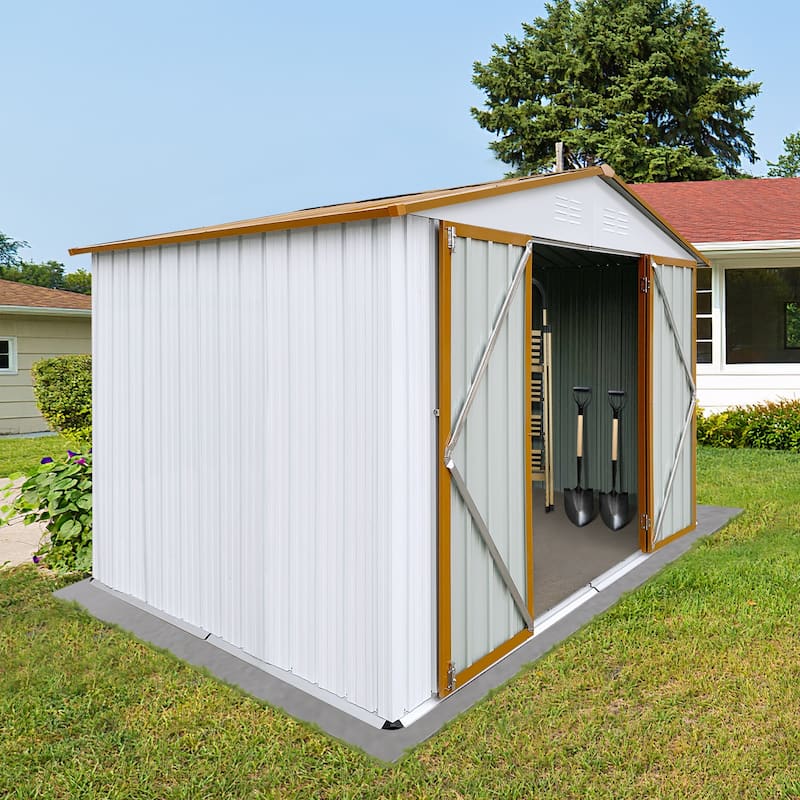 10'x12' Metal Outdoor Shed Organizer & Garden Storage