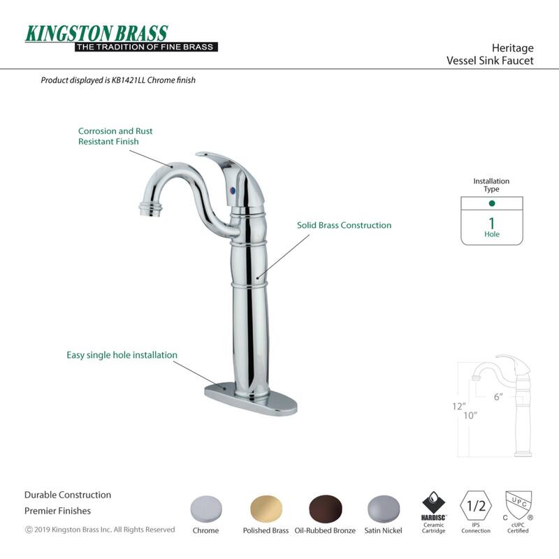 Kingston Brass Heritage Single-Handle Vessel Sink Faucet