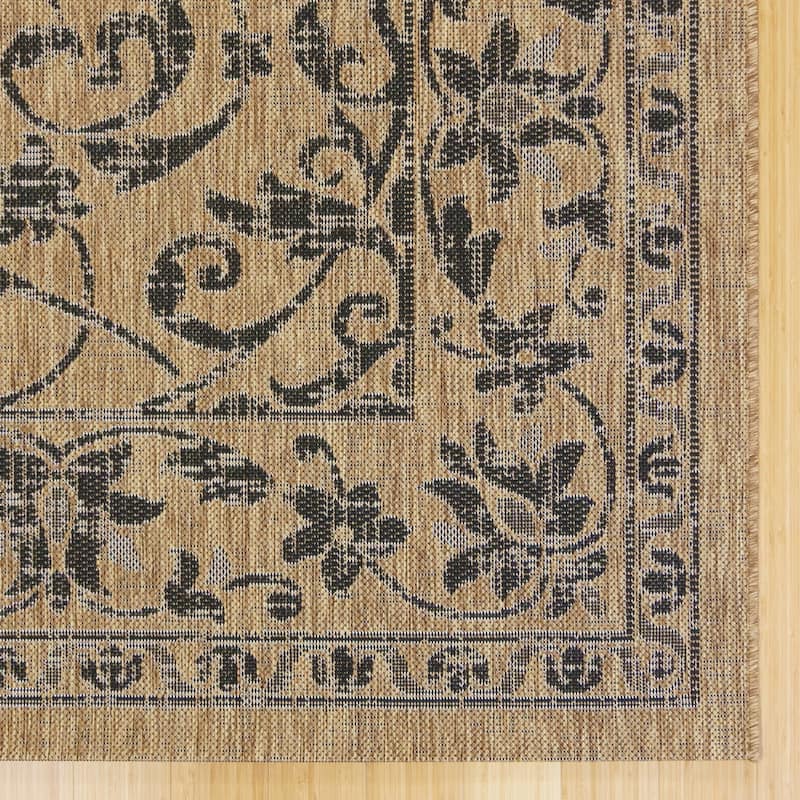 Gertmenian Paseo Ryoan Chestnut Brown Traditional Indoor/ Outdoor Area Rug