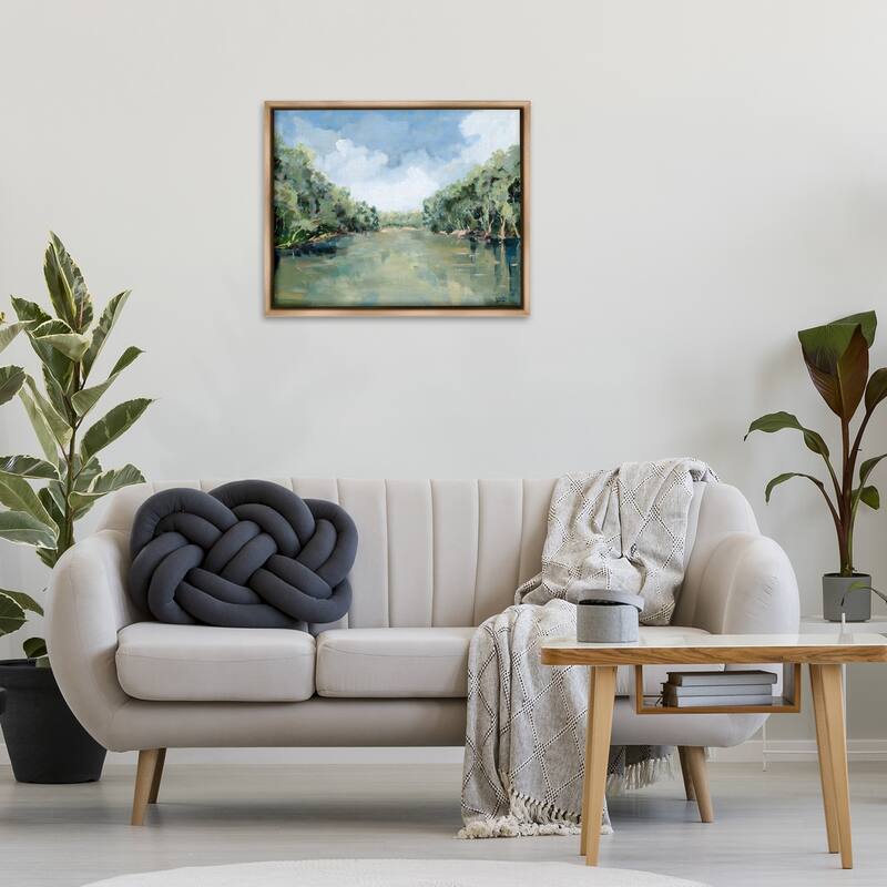 Stupell Serene Reflective Nature Framed Floater Canvas Wall Art Design By Meredith Howse