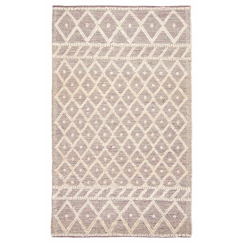 ECARPETGALLERY Braid weave Sienna Cream Wool Rug - 4'11 x 8'2 - Cream - 4'11 x 8'2