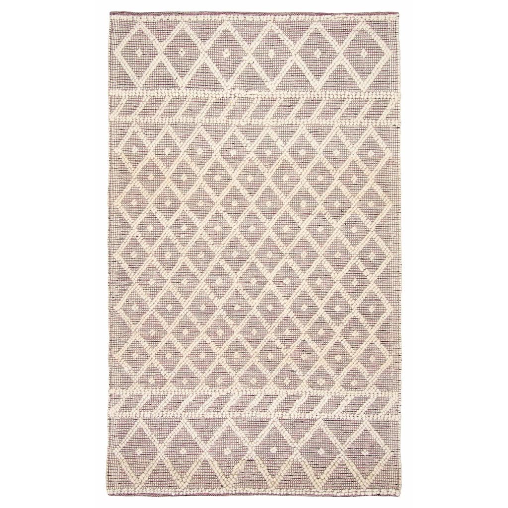 ECARPETGALLERY Braid weave Sienna Cream Wool Rug - 4'11 x 8'2