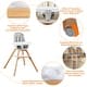 preview thumbnail 24 of 23, Costway 3-in-1 Convertible Wooden Baby High Chair w/ Tray Adjustable