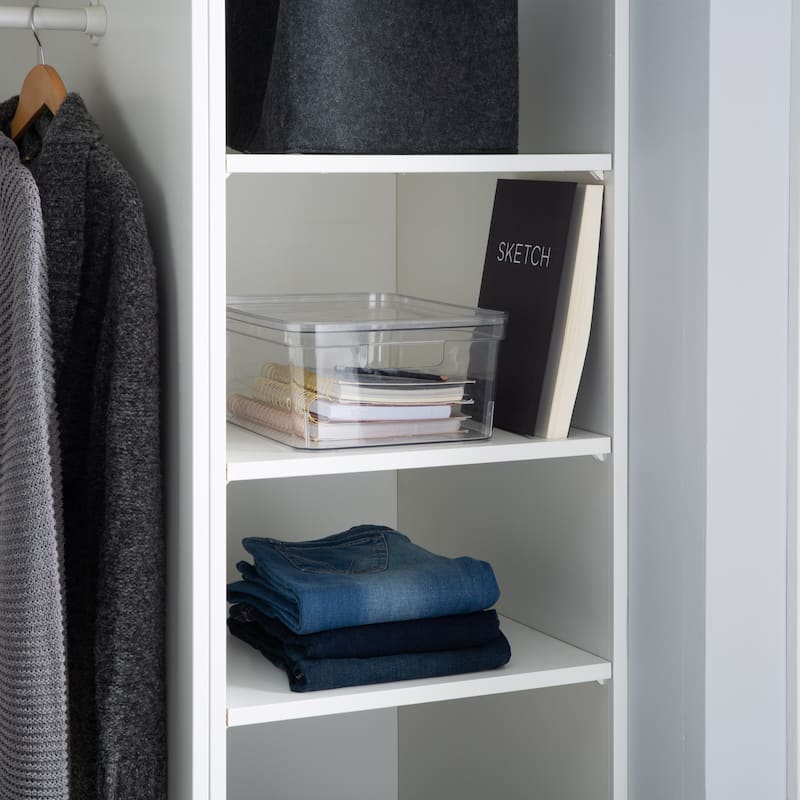 Simplify Medium Lidded Storage Bin - 14.17" x 10.4" x 5.5"