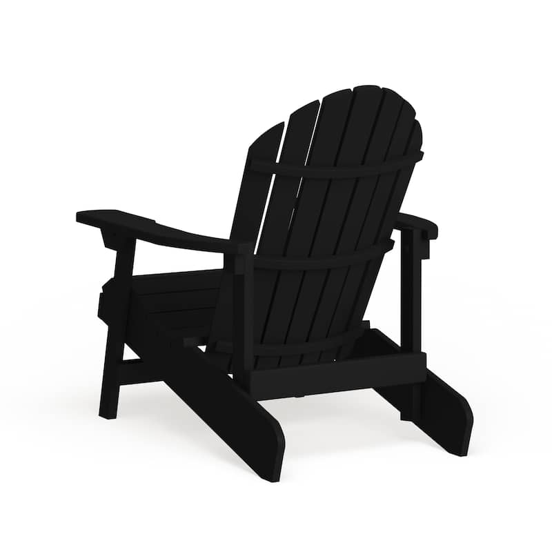Eco-friendly Synthetic Wood Folding and Reclining Adirondack Chair