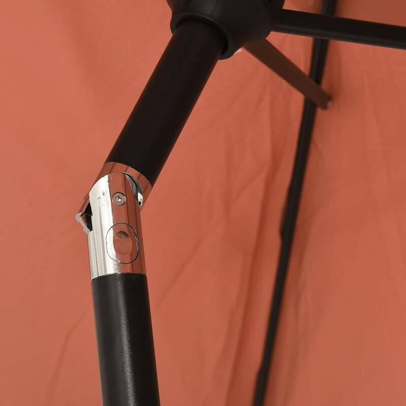 vidaXL Outdoor Umbrella Parasol Patio Sunshade Tilting System Sun Shelter