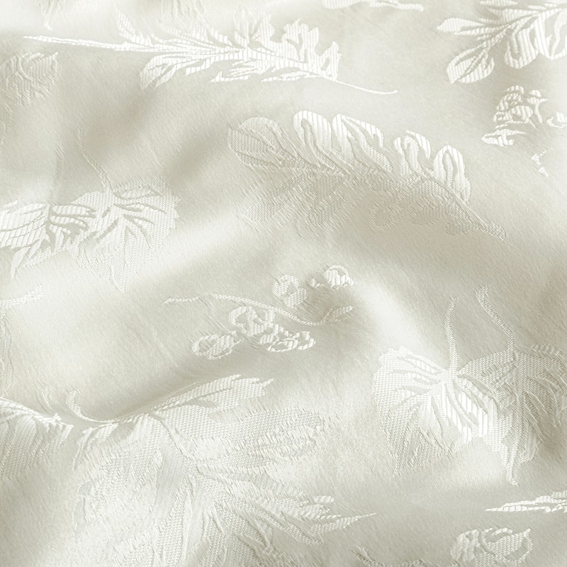 Elegant Woven Leaves Jacquard Damask Napkin, Set of 8 - 17"x17"
