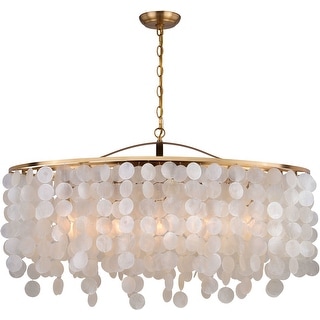 Vaxcel Lighting H0282 Elsa 36" Wide 5 Light Linear Capiz Shell