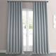 Exclusive Fabrics Faux Linen Room Darkening Curtain(1 Panel) - Heather Grey - 50 x 120