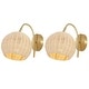 preview thumbnail 3 of 3, SAFAVIEH Lighting Nahum 8.5" Wall Sconce (Set of 2) - 11.5" x 8.5" x 11"-W/D/H