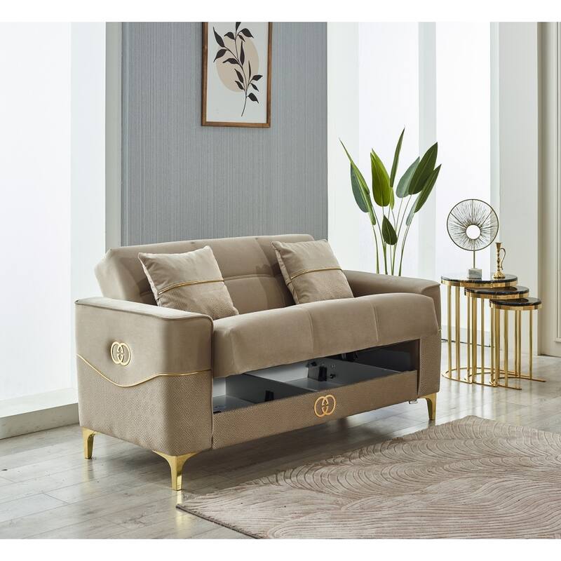 Cad 4-Pieces Comfortable Sleeper Modern One Sofa One Loveseat Two Chair Living Room Set