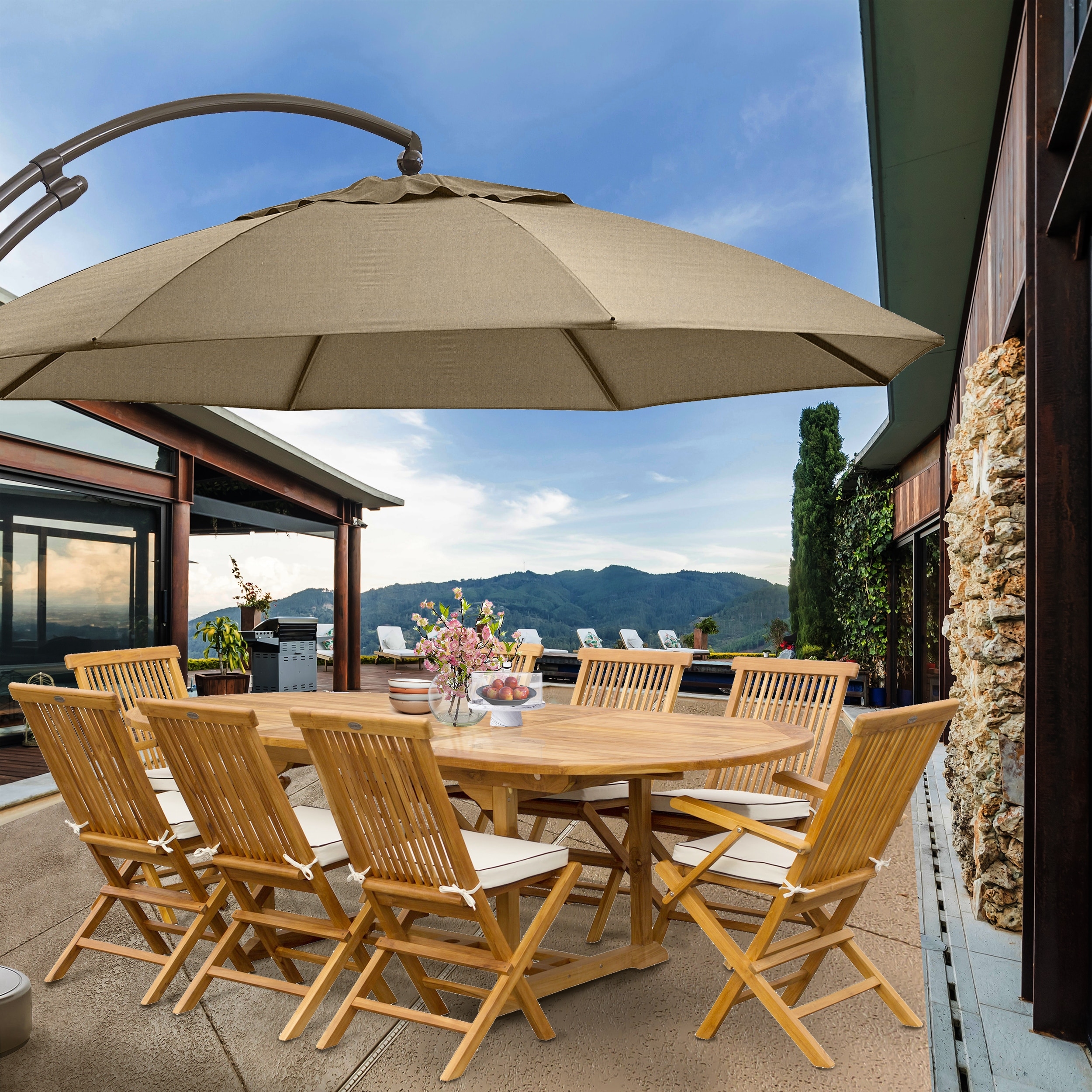 Chic teak dining 2025 table
