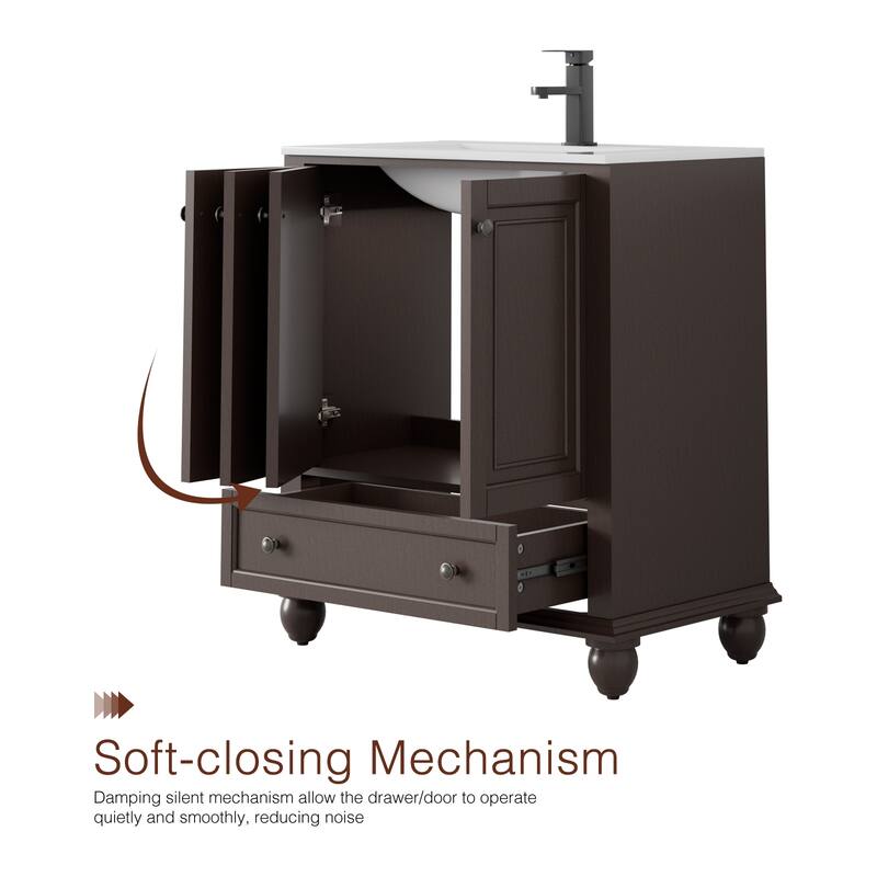 Bathroom Vanity with Sink Combo Set, Free Standing Bathroom Storage Cabinet