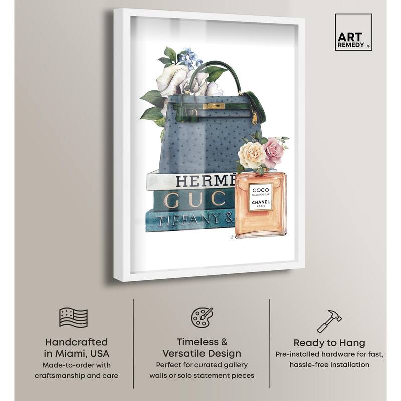 Books and Coco Orange Shadowbox by Art Remedy