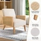 preview thumbnail 40 of 57, Carmina Upholstered Accent Chair with Natural Rattan Arms by HULALA HOME