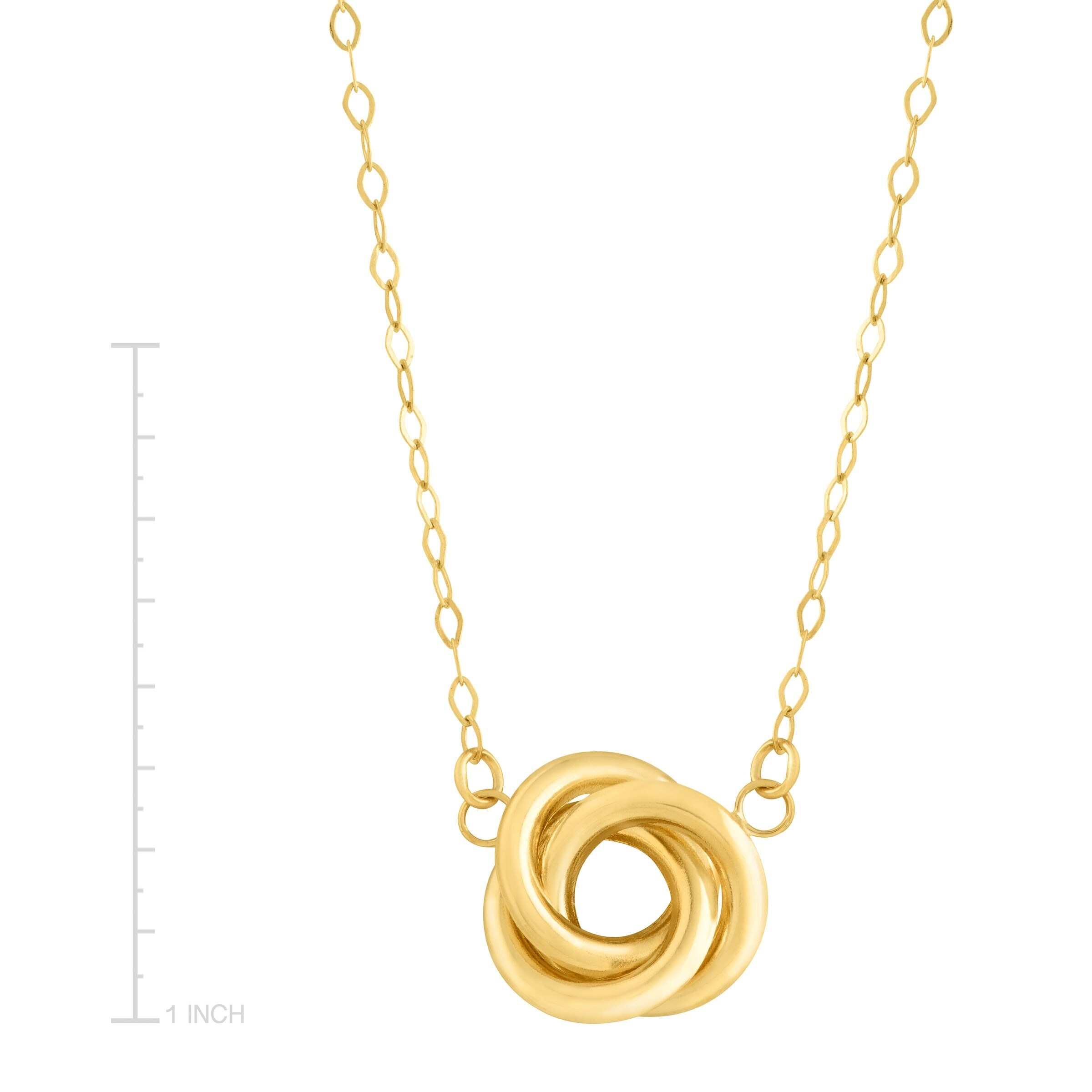 Shop Eternity Gold Love Knot Necklace In 14k Gold Yellow Free